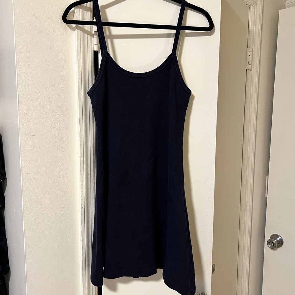 Los Angeles Apparel navy heavy rib mini dress